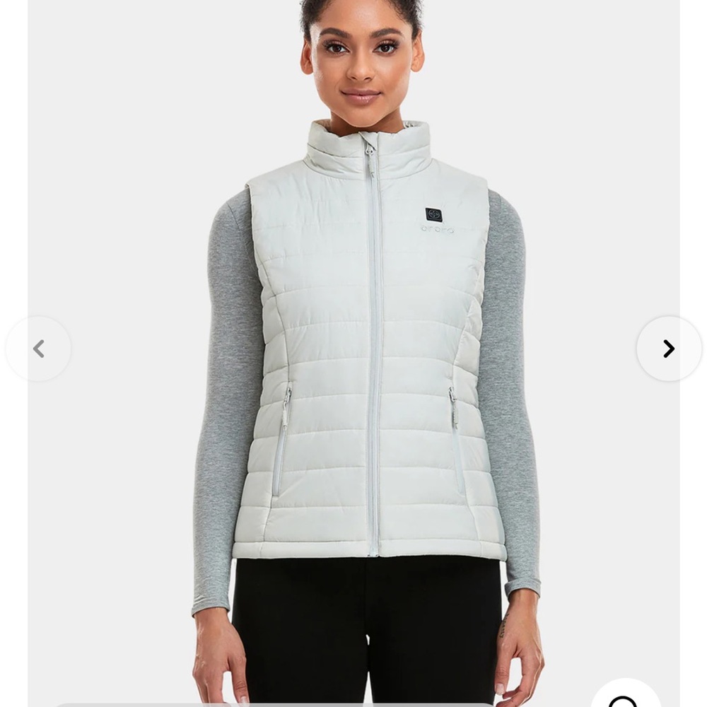 Ororo WOMEN'S CLASSIC HEATED VEST - OFF-WHITE